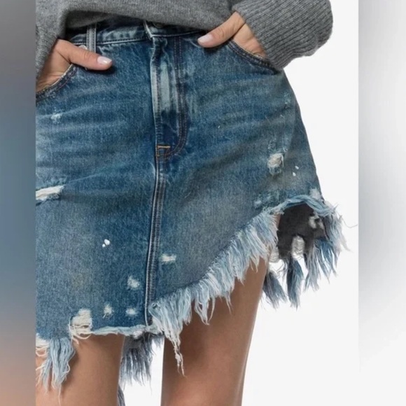 Brand New - R13 Asymmetrical Denim Skirts - Picture 5 of 12